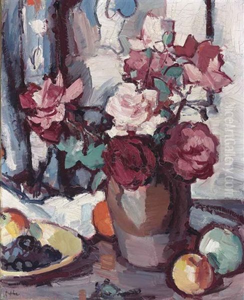 Still Life With Roses, Grapes And Apples - view 1