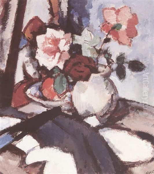 Red Roses And Fan - view 1