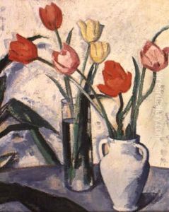 Tulips And Aspidistra Tulips And Aspidistra