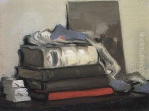Still Life Withg Books by Samuel John Peploe