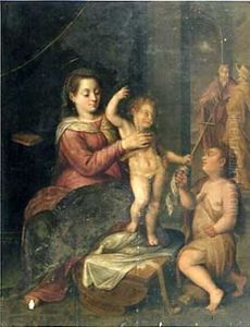 Vierge A L'enfant Avec Le Petit Saint Jean-baptiste