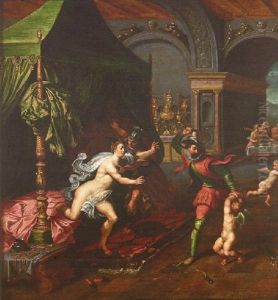 Henri Iv Decouvrant L'infidelite De Marguerite De Valois by Marten Pepyn