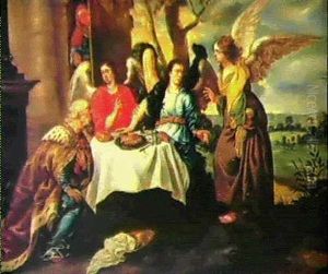 Abraham Bewirtet Die Drei Engel Im Hain