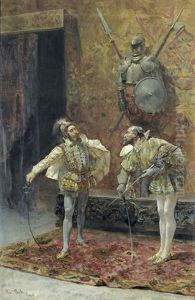 Hofische Szene Vor Tropaion by Francisco Peralta del Campo