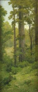 Forest Landscape Vignette by Carl Von Perbandt