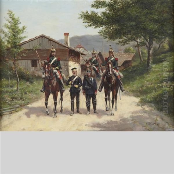 French Cuirassiers On Route - view 1