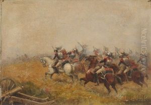 The Cavalry Charge by Paul Emile Leon Perboyre