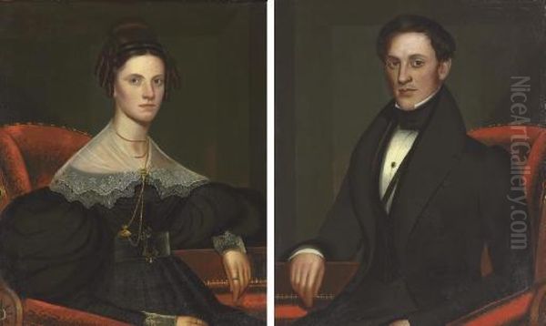 A Pair Of Portraits Of A Lady And A Gentleman - view 1