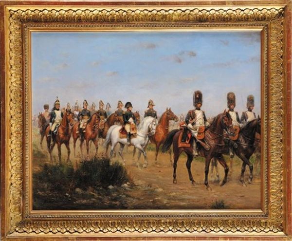 Napoleon, Son Etat Major Et Les Grenadiers A Cheval De La Garde Imperiale by Paul Emile Leon Perboyre