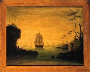 A View Of A Harbor, 1820-1830 by John Samuel Blunt