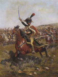 La Charge: Chasseur Et Cheval De La Garde Ier Empire by Paul Emile Leon Perboyre