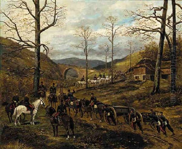 A Military Procession Towards Relonville, 1870 - view 1