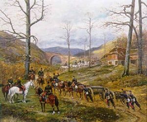 The French 90th Battery Of Horse Artillery Moving Up To Rezonville, 1870 The French 90th Battery Of Horse Artillery Moving Up To Rezonville, 1870