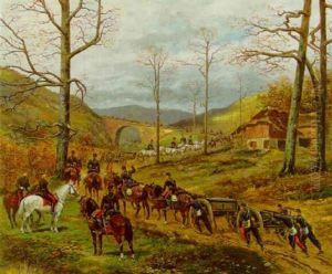 The 90th Battery Of Horse Artillery Moving Up To Rezonville, 1870 The 90th Battery Of Horse Artillery Moving Up To Rezonville, 1870