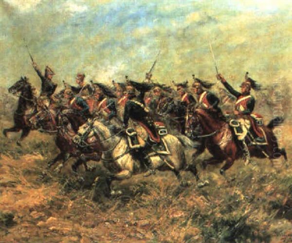 Charge Of The Napoleonic 3rd Dragoons - view 1