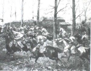 The Cavalry Skirmish: A Pair Of Paintings
