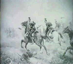 A Charge In The Franco-prussian War by Paul Emile Leon Perboyre