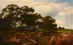 Landscape And Cornfield by Sidney Richard Percy