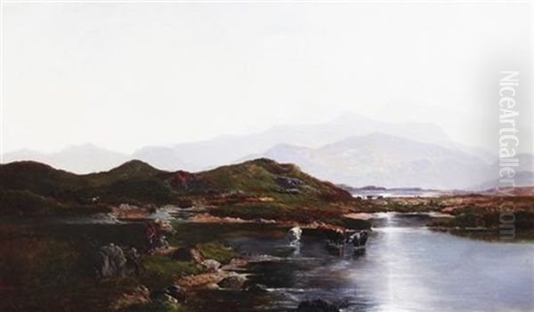 Extensive Landscape With Cattle Watering - view 1