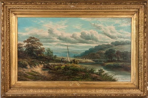Logging On A Highland River - view 1