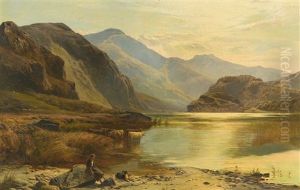 Resting By The Lake In An Evening Glow