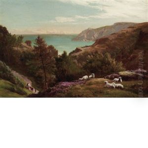 Sheep Grazing On A Hilltop thumbnail
