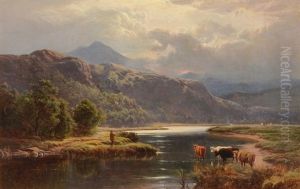 Landschaften Mit Vieh Und Staffage, Nord-wales (pair) by Sidney Richard Percy
