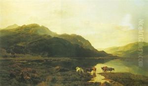 View Of Snowden From Llanberis Pass by Sidney Richard Percy