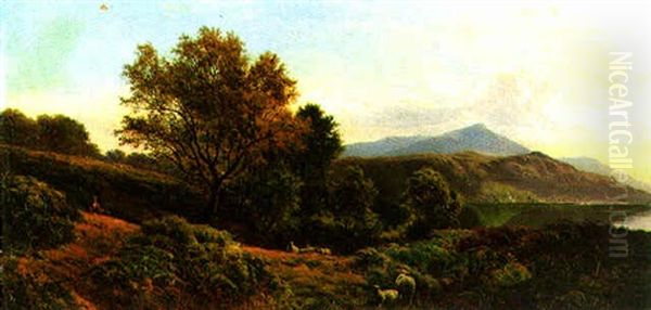 Tending The Flock In An Extensive River Landscape - view 1
