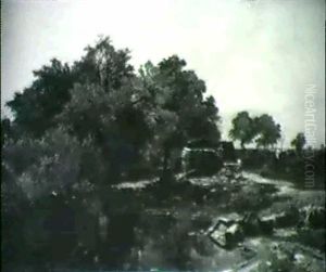A Thicket At The Edge Of A Lake