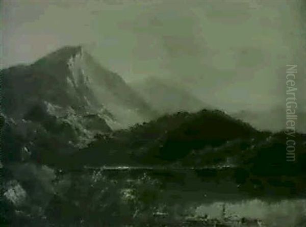 Figure Near A Highland Lake - view 1