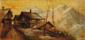 Paesaggio Con Baite by Giacinto Bo