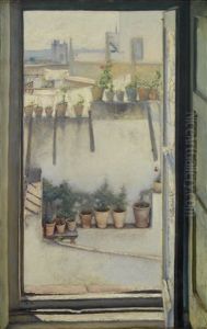 Ventana Con Azoteas by Jose Arpa Y Perea