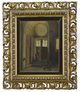 Interno Con Figure by Eugenio Perego