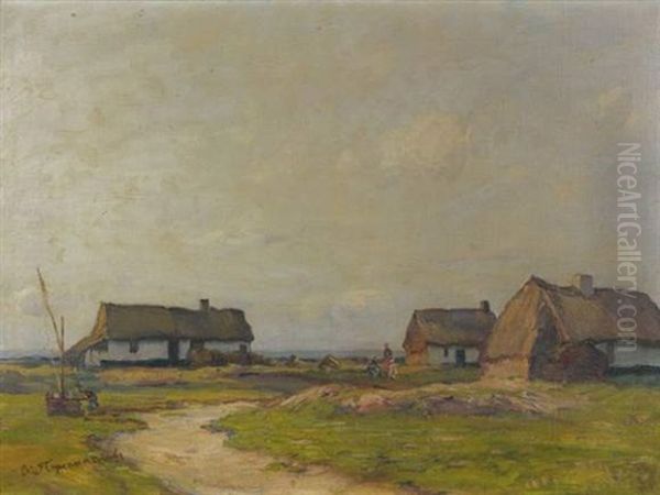 Hameau Avec Isbas Dans La Campagne Russe - view 1