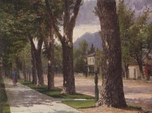 New Orleans, Tree-lined Avenue by Achille Peretti