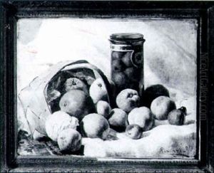Still Life Of Fruit And Preserves by Achille Peretti