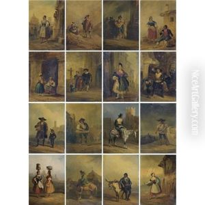 Costumbrista Scenes With Spanish Folkloric Types (16 Works)
