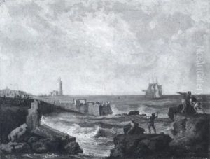 Harbor View (puerto Rico?) by Genaro Perez Villaamil Y Duguet