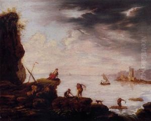 Pescadores De Bajura by Genaro Perez Villaamil Y Duguet