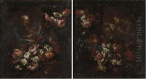 Flore Y San Francisco (+ Flores Y San Bartolomo; Pair) by Bartolome Perez
