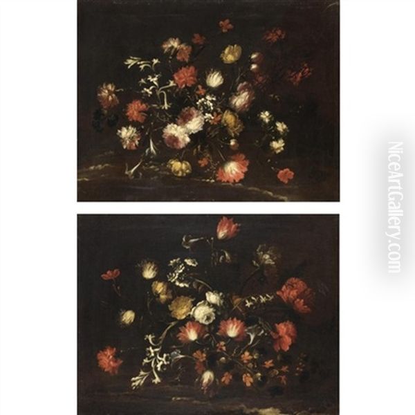 Coppia Di Nature Morte Di Fiori (pair) - view 1