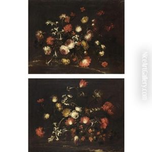 Coppia Di Nature Morte Di Fiori (pair) by Bartolome Perez