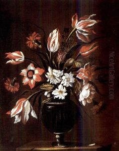 Mixed Flowers In A Glass Vase Mixed Flowers In A Glass Vase