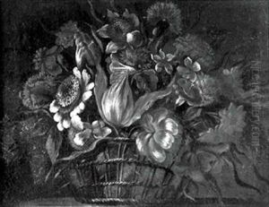 Nature Morte Au Panier De Fleurs by Bartolome Perez