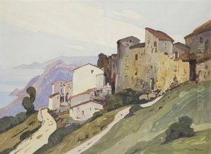 Corse, Village Monticello En Balagne by Lucien Peri