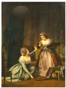 La Reine Marie-antoinette Ramassant Les Pinceaux D'elisabeth Vigee-lebrun by Alexis Joseph Perignon