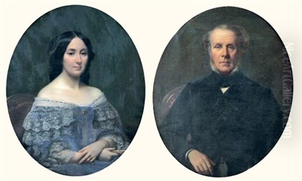 Portrait Du Comte De Rocheplatte (+ La Comtesse De Rocheplatte; Pair) - view 1