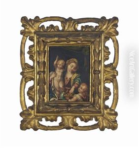 The Madonna And Child With The Infant Saint John The Baptist by Perino Del Vaga (Pietro Bonaccors