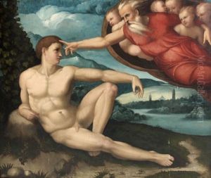 La Creation D'adam by Perino Del Vaga (Pietro Bonaccors